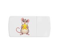Azeeda 'Rat with Star' Pill Box with Tablet Splitter (PI00044727)