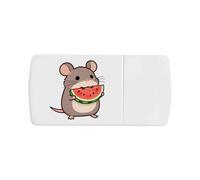 Azeeda 'Rat with Watermelon' Pill Box with Tablet Splitter (PI00044374)
