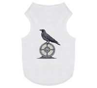Azeeda 'Raven on Viking Shield' Pet Dog/Cat T-Shirt, S (PT00181645)