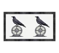 Azeeda 'Raven on Viking Shield' Pet Feeding Mat (PM00036699)