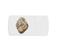 Azeeda 'Raw Jasper Gemstone' Pill Box with Tablet Splitter (PI00038186)