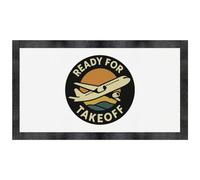 Azeeda 'Ready For Takeoff' Pet Feeding Mat (PM00031632)