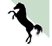 Azeeda 'Rearing Horse Silhouette' Premium Vinyl Decal Sticker - Waterproof, Durable & Easy to Apply - Ideal for Cars, Windows, Bins and More - 720mm (XXL) (DW00160482)