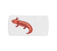 Azeeda 'Red Axolotl' Pill Box with Tablet Splitter (PI00040821)