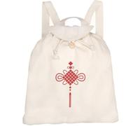 Azeeda 'Red Chinese Knotting' Canvas Rucksack/Backpack (RK00049400)