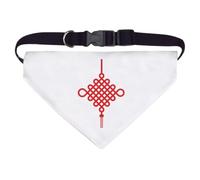 Azeeda 'Red Chinese Knotting' Pet Bandana - White, L (PD00085556)