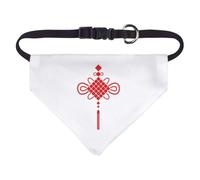 Azeeda 'Red Chinese Knotting' Pet Bandana - White, S (PD00085593)