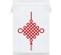 Azeeda 'Red Chinese Knotting' Satin Gift Bag - 25cm (SB00159695)