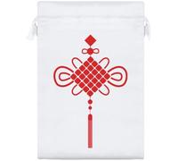 Azeeda 'Red Chinese Knotting' Satin Gift Bag - 25cm (SB00159771)