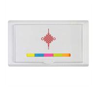 Azeeda 'Red Chinese Knotting' Sticky Note Ruler Pad (ST00048897)