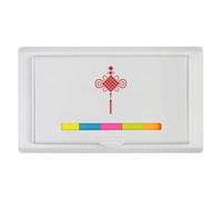 Azeeda 'Red Chinese Knotting' Sticky Note Ruler Pad (ST00048916)