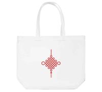 Azeeda 'Red Chinese Knotting' Tote Shopping Bag For Life (BG00093246)