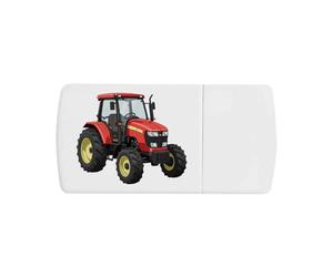 Azeeda 'Red Farming Tractor' Pill Box with Tablet Splitter (PI00040975)