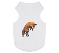 Azeeda 'Red Fox Jumping In The Air After Prey' Pet Dog/Cat T-Shirt, L (PT00165071)