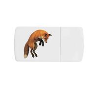 Azeeda 'Red Fox Jumping in The Air After Prey' Pill Box with Tablet Splitter (PI00037668)