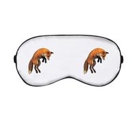 Azeeda 'Red Fox Jumping in The Air After Prey' Sleep/Travel Eye Mask (EY00032642)