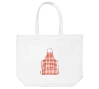 Azeeda 'Red Gingham Apron' Tote Shopping Bag For Life (BG00092777)
