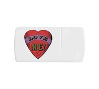 Azeeda 'Red Heart with 'Love Me!' Text' Pill Box with Tablet Splitter (PI00039005)