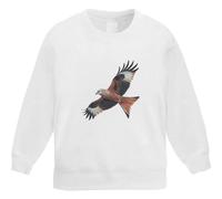 Azeeda 'Red Kite Bird Of Prey' Kids Jumper - White, 7-8 (KW00222447)