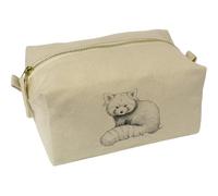 Azeeda 'Red Panda Portrait' Canvas Wash Bag/Makeup Case (CS00047750)