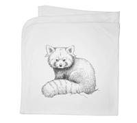 Azeeda 'Red Panda Portrait' Cotton Baby Blanket/Shawl (BY00045071)