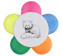 Azeeda 'Red Panda Portrait' Flower Shape Highlighter Pen (HL00042093)