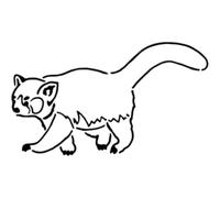 Azeeda 'Red Panda' Reusable Stencil - Durable Decorative Template for Painting and Spraying on Walls, Tiles, Wood, Fabric & Craft Projects - S (A6) (WS00064509)