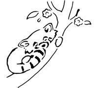 Azeeda 'Red Panda' Wall Stencil - L (A4) (WS00004223)