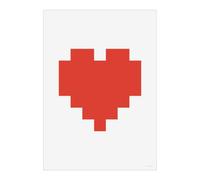 Azeeda 'Red Pixel Heart' Poster - A5 Portrait (PP00378730)