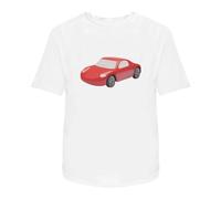 Azeeda 'Red Sports Car' Unisex T-Shirt - 100% Cotton, White, L (TA00042327)