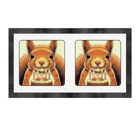 Azeeda 'Red Squirrel Holding Cake' Pet Feeding Mat (PM00034748)