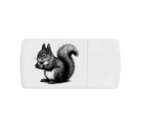 Azeeda 'Red Squirrel' Pill Box with Splitter (PI00045629)