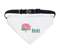 Azeeda 'Reiki With Lotus Blossom' Pet Bandana - White, L (PD00083918)