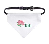 Azeeda 'Reiki With Lotus Blossom' Pet Bandana - White, S (PD00083917)