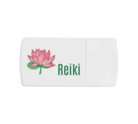 Azeeda 'Reiki with Lotus Blossom' Pill Box with Tablet Splitter (PI00044244)