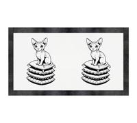 Azeeda 'Relaxed Sphinx Cat' Pet Feeding Mat (PM00032507)