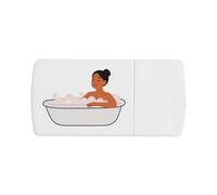 Azeeda 'Relaxing Bubble Bath' Pill Box with Tablet Splitter (PI00039196)