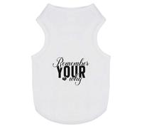 Azeeda 'Remember Your Why Motivational Text' Pet Dog/Cat T-Shirt, L (PT00146043)