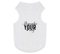 Azeeda 'Remember Your Why Motivational Text' Pet Dog/Cat T-Shirt, XS (PT00146040)