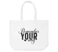 Azeeda 'Remember Your Why Motivational Text' Tote Shopping Bag For Life (BG00081546)