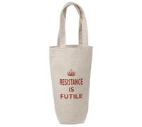Azeeda 'Resistance Is Futile' Cotton Wine Bottle Gift/Travel Bag (BL00049170)