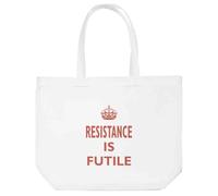 Azeeda 'Resistance Is Futile' Tote Shopping Bag For Life (BG00090793)