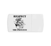 Azeeda 'Respect The Princess Cat' Pill Box with Tablet Splitter (PI00039890)