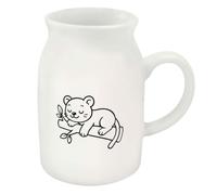 Azeeda 'Resting Big Cat' Ceramic Milk Jug - 300ml (MJ00023699)