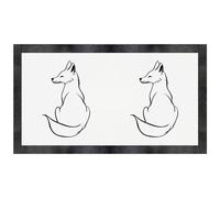 Azeeda 'Resting Fox' Pet Feeding Mat (PM00035433)