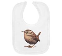 Azeeda 'Resting Wren Bird' Soft Cotton Baby Bib (BI00062474)