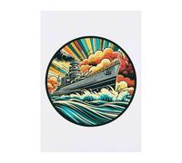 Azeeda 'Retro Battleship' Temporary Tattoo - A6 (TO00099169)