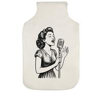 Azeeda 'Retro Female Singer' Hot Water Bottle Cover (HW00045543)