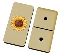Azeeda 'Retro Game Style Sunflower' Domino Set & Box (DM00054969)
