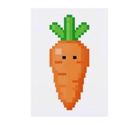 Azeeda 'Retro Gaming Style Carrot' Temporary Tattoo - A6 (TO00097479)